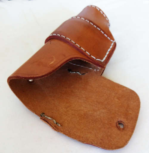 Gun holster for .38 cal (9 mm) pistol - genuine leather