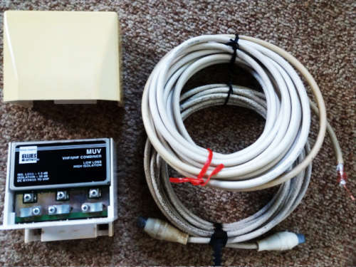 Ellies stabilised power supply with signal feed through and coax cables