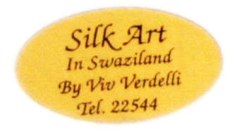 Silk Art Swaziland plate by Viv Verdelli - vintage