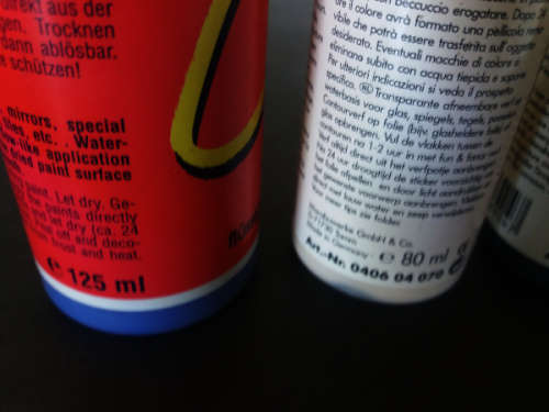 Window colour - Easy peel off design paints - lot of 4 colours