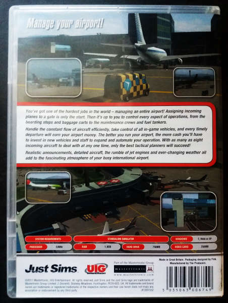 Airport simulator - manage your just sims - pc cd-rom (2011) for Windows 7, Vista or Xp