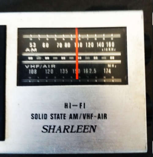 Vintage HI - FI Solid State AM / VHF-AIR Sharleen Transistor radio - working - just needs batteries