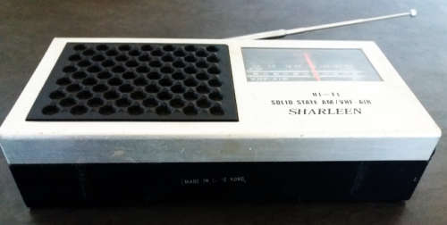 Vintage HI - FI Solid State AM / VHF-AIR Sharleen Transistor radio - working - just needs batteries