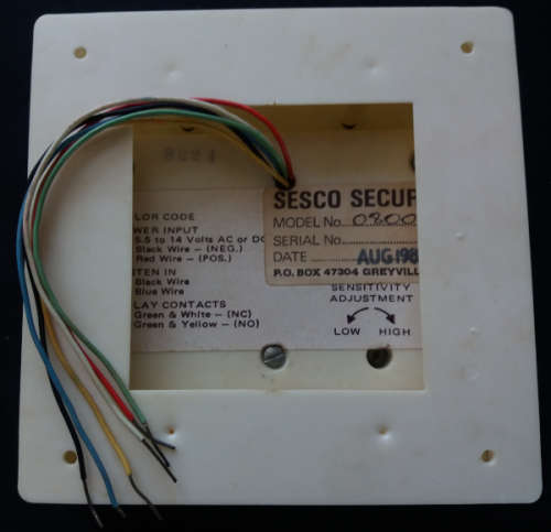 Vintage Glass Break Detector 5.5 to 14 volts AC or DC - NOS