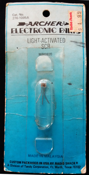 Radio Shack Archer #276-1095A light activated SCR MRD920