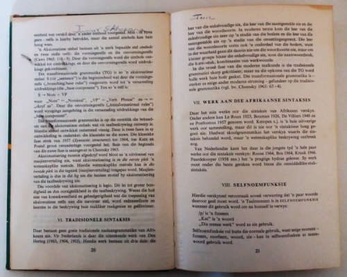 Grondtrekker van die Afrikaanse Sintaksis - F.Ponelis, hardeband (1970)