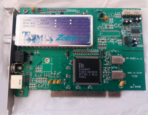 Zoltrix Face-to-Face TV Max 64-bit PCI PnP 16 million colour video capture card for Windows 95/98