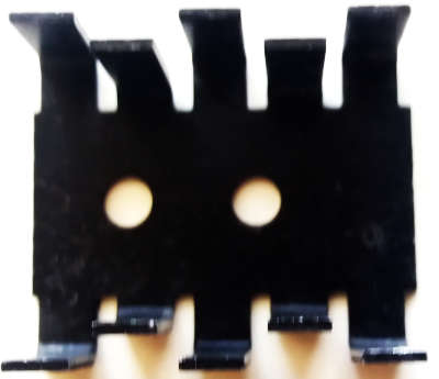 Heatsinks black-anodised aluminium  x 10 quantity -  screw,  30 mm x 25 mm x 12.8 mm