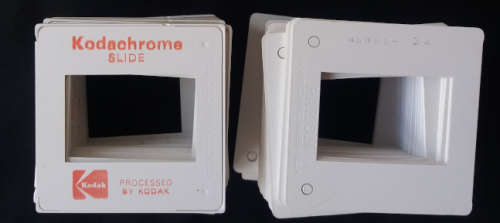 SLIDE MOUNTS plastic 2` x 2` for 35mm film - Image size 35 mm x 24 mm - Package of 60 (closed)