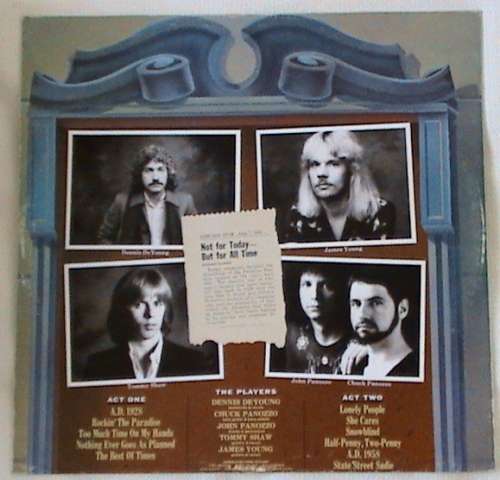 Styx 2 - Paradise Theatre Gala Premiere (Laser etched vinyl, lyrics) and Kilroy Was Here