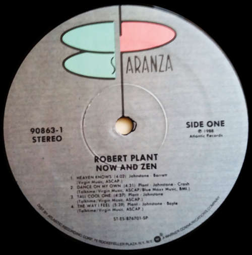 Robert Plant NOW AND ZEN LP/Vinyl