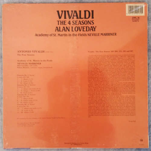 Master Collection - Vivaldi  lp/vinyl unopened sealed 1986 (Truetone Music) - cover slightly damaged