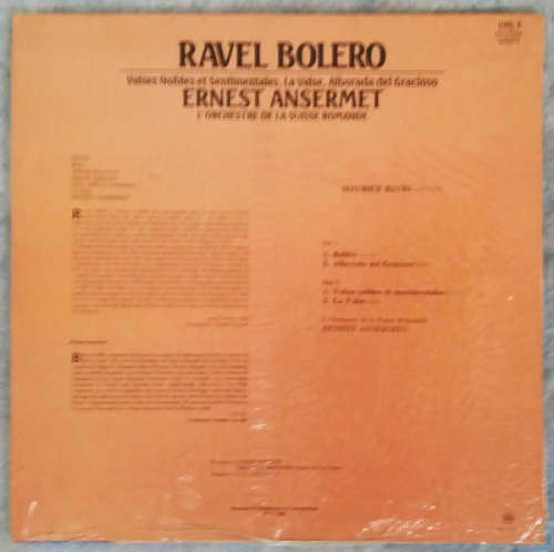 Master Collection - Ravel Bolero vinyl/lp 1986