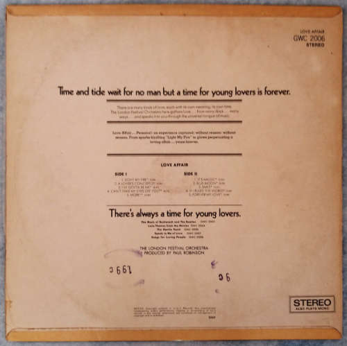 The London Festival Orchestra - A time for young lovers - 3 vinyl/lp albums - 33 and 1/3 RPM