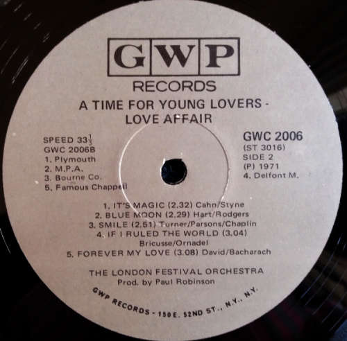 The London Festival Orchestra - A time for young lovers - 3 vinyl/lp albums - 33 and 1/3 RPM