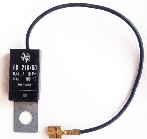 Motor capacitor 0.47uF 110V BERU FK 216/60