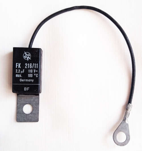 Motor capacitor 2.2uF 110V BERU FK 216/11 - Anti-parasitic