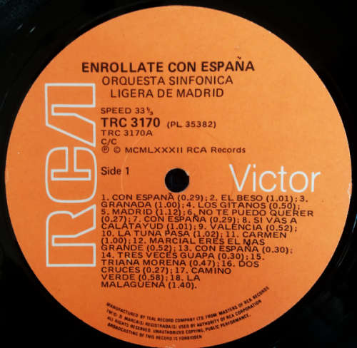 Hooked On Spain - Vinyl/Lp - Orquesta Sinfonica Ligera De Madrid - Vinyl VG+