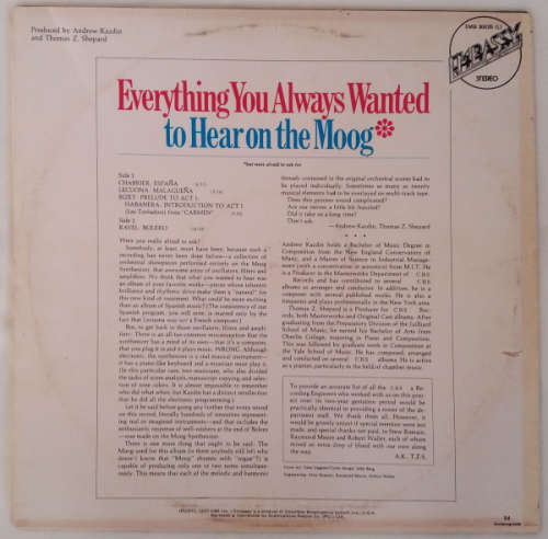 The Mighty Moog - Everything You Always Wanted to Hear on the Moog (but were afraid to ask for) LP