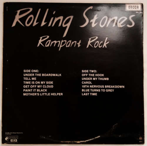 The Rolling Stones - Rampant Rock vinyl lp - vinyl VG, cover G