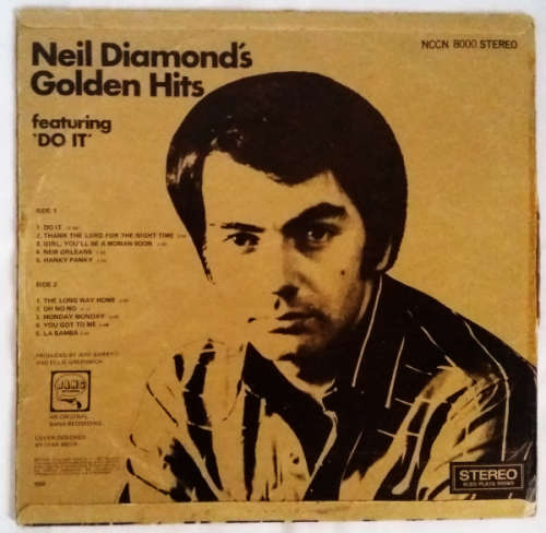 Neil Diamond 2 lp/vinyls - Golden Hits featuring Do it (1971) and Serenade (1974) both SA pressings