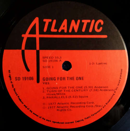 Yes - Going for the one lp vinyl - tri-fold cover - import (VG+)