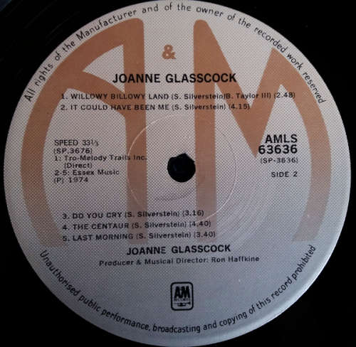 Joanne Glasscock - Joanne Glasscock vinyl lp