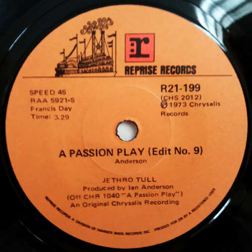 Jethro Tull - A passion play - edit 8 & 9 - 7 single vinyl 45 rpm