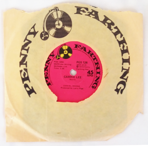 Daniel Boone - Skydiver and Carrie Lee - seven single vinyl 45 rpm