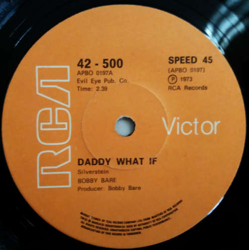 George Hamilton IV - Blue Train and Bobby Bare - Daddy What If - 7 inch Seven Singles 45 RPM vinyls