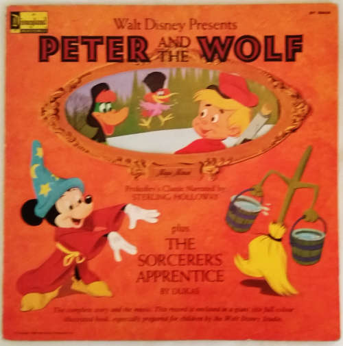 Walt Disney LPs -Peter and the Wolf plus Socerers Apprentice with book and 4 Great Original Stories