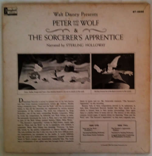 Walt Disney LPs -Peter and the Wolf plus Socerers Apprentice with book and 4 Great Original Stories