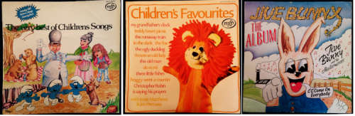 The very best of children songs, Children`s favourities and Jive Bunny and The Mastermixers lps