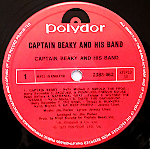 Captain Beaky and his band - Peter Sellers, Harry Secombe, Keith Mitchell, Twiggy, J Lloyd  lp vinyl