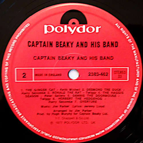 Captain Beaky and his band - Peter Sellers, Harry Secombe, Keith Mitchell, Twiggy, J Lloyd  lp vinyl