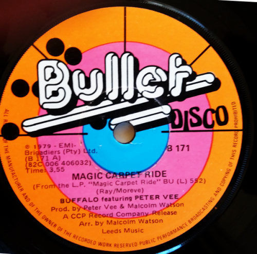 Buffalo - Magic carpet ride / Let`s work together and Supercharge & I can see right thru you vinyls