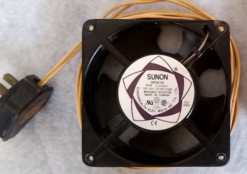 Sunon DP201A P/N 2123HST 220V-240V 120mm x 120mm x 38mm  0.125A  19/20W cooling fan