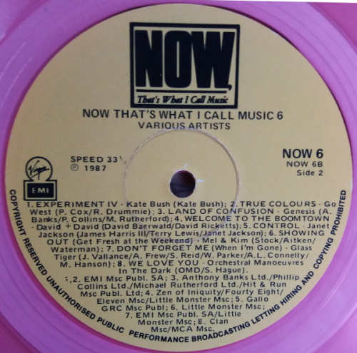 Now that`s what I call music 6 vinyl lp released 1987 (VG/VG+)