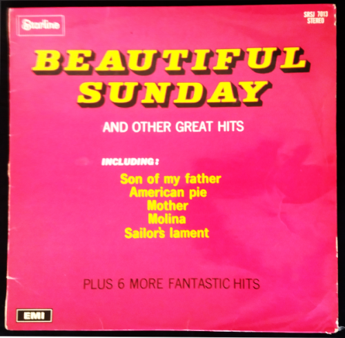 Beautiful Sunday and other great hits vinyl lp released 1972 (VG/G+)