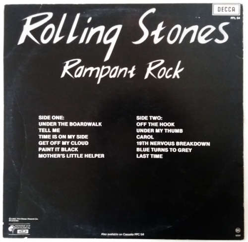 Rolling Stones - Rampant Rock vinyl lp (Ex VG+/VG-)