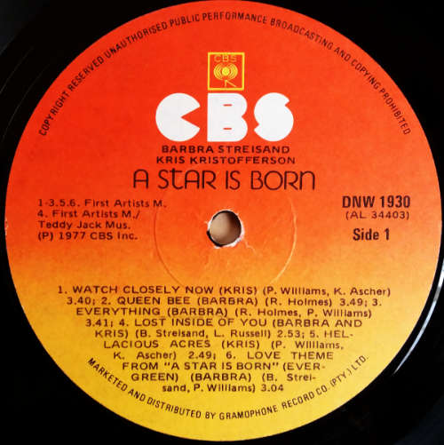 Barbra Streisand 2 vinyls lps - A Star is Born (G-/VG) and Guilty (ex VG+/VG) both gate-fold covers
