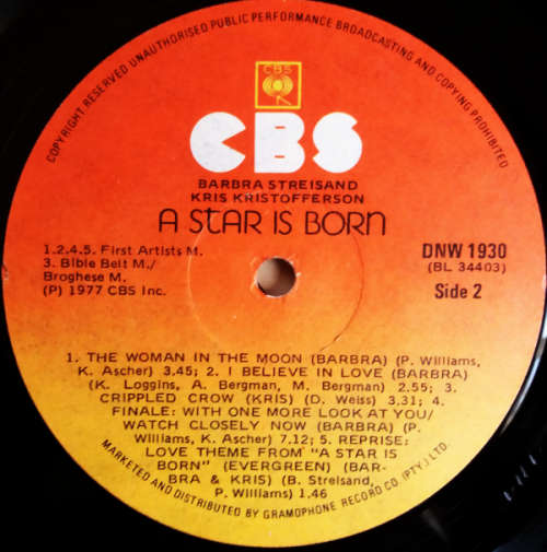 Barbra Streisand 2 vinyls lps - A Star is Born (G-/VG) and Guilty (ex VG+/VG) both gate-fold covers