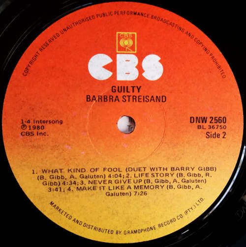 Barbra Streisand 2 vinyls lps - A Star is Born (G-/VG) and Guilty (ex VG+/VG) both gate-fold covers