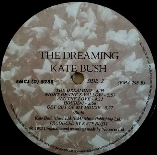 Kate Bush 2 vinyls LPs - Never For Ever AND The Dreaming both with lyrics