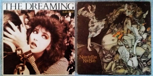 Kate Bush 2 vinyls LPs - Never For Ever AND The Dreaming both with lyrics