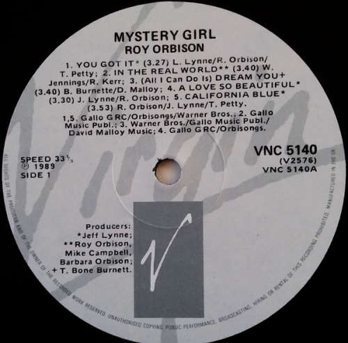 Roy Orbison - Mystery Girl vinyl LP (VG+/VG+) - Import