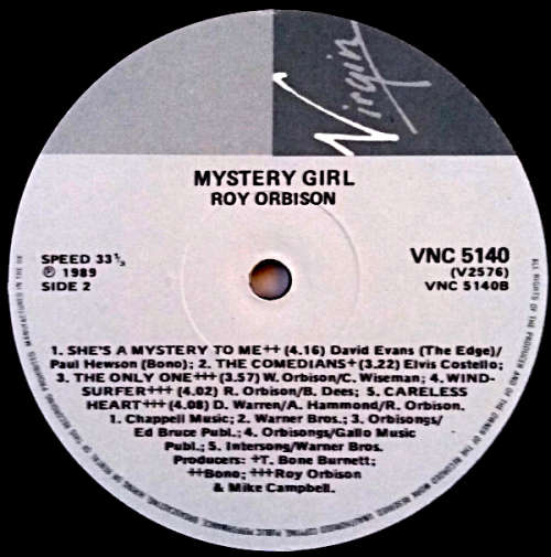 Roy Orbison - Mystery Girl vinyl LP (VG+/VG+) - Import