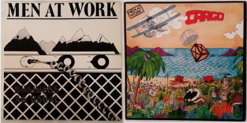 Men At Work 2 vinyl LPs - Business as Usual (VG+/VG+) and Cargo (VG+/VG+)