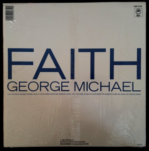 George Michael - Faith vinyl LP Import with lyrics (Ex VG+/Ex VG+)