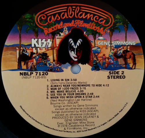 KISS - Gene Simmons vinyl LP with poster - Import (Ex VG+/VG)